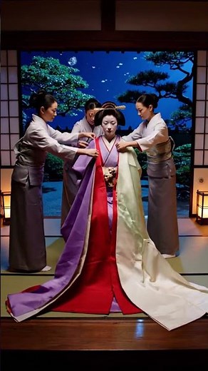 【衝撃】平安貴族の服を着るのに何時間かかる？重さ20kgの十二単の真実🏯 #shorts