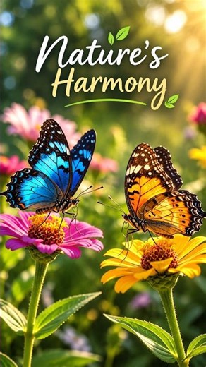 Two Butterflies Dancing in Nature