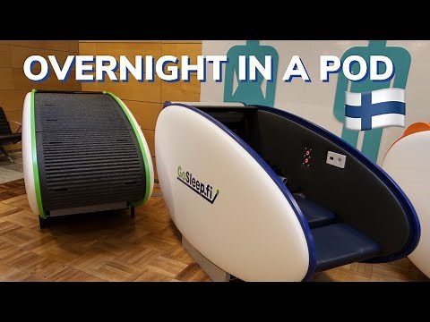 I stay in an airport POD HOTEL! Helsinki GoSleep Pods