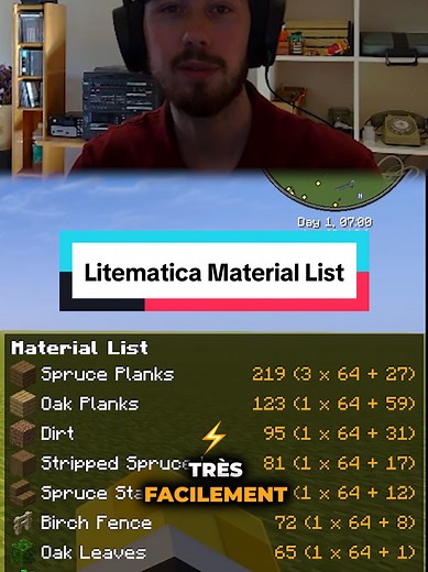 Tuto Litematica : Affichez votre Matériel en 10 secondes