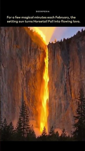 “Firefall” in Yosemite National Park #shorts