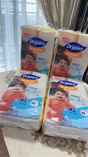 Drypers DryPantz Baby Diapers M58/ L48/XL42/ XXL36 (4 Packs)👍👌