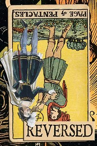 Reversed Page of Pentacles Meanings - ⚜️ Cardarium ⚜️