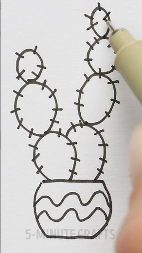 How to draw plants? easy tutorial for beginners 🌵🌿🪴