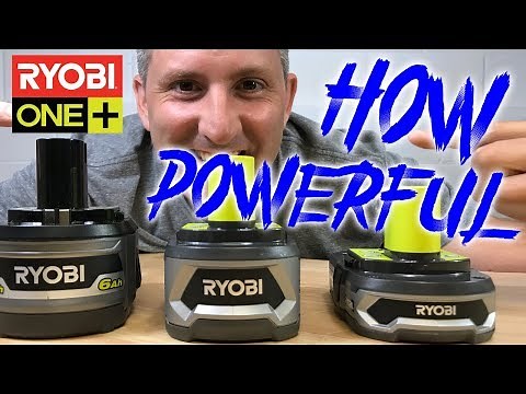 Ryobi One+ Battery Power Test : 18v - 1.5Ah 4Ah 6Ah
