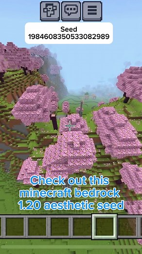 Minecraft Cherry Blossom Village Seed Showcase