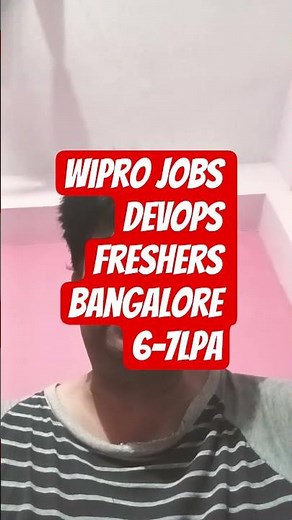 Wipro Hiring Freshers 2026 | Junior Software Engineer | DevOps Role