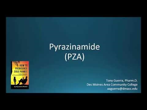 (CC) How to Pronounce pyrazinamide (PZA) Backbuilding Pharmacology