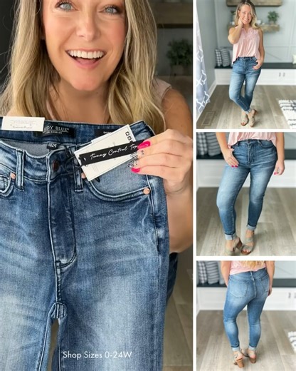 📣The #1 selling tummy control jean of all time is finally back! 📣We are obsessed with everything about this jean - from the stunning grain, to the high contrast sanding and of course that tummy control panel that smooths the midsection and gives the ultimate confidence boost! 🤩👌 They are stretchy, comfortable and so flattering no matter your age, body shape or size. There is a reason these jeans have become a viral sensation over night - a must have for everyone! Fit: These jeans have a skin