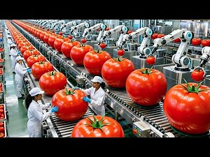 Inside a Modern Tomato Processing Factory in the USA | From Farm to Ketchup & Sun-Dried Tomatoes