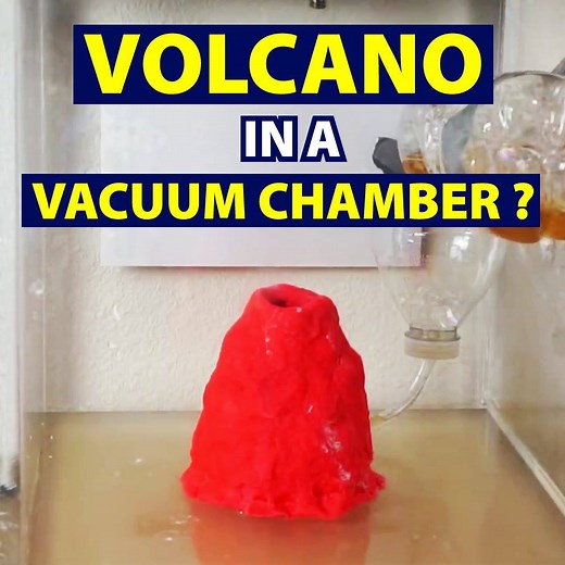 Vinegar Plus Baking Soda VOLCANO ERUPTION in a Vacuum Chamber! 🤯 | The Action Lab