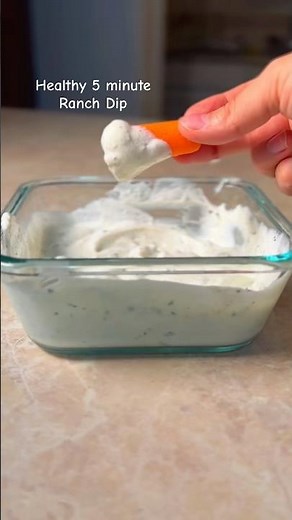 ✨ 5 Minute Healthy Ranch Dip ✨ #easyrecipe