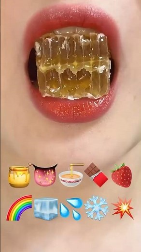 asmr EMOJI FOOD eating sounds(sped up)