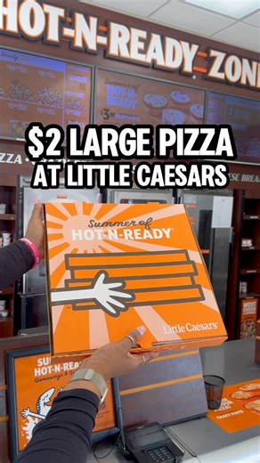 RUN! $2 LARGE PIZZA at Little Caesars 🍕🔥Save this offer now, and redeem by the 10th! 🙌#littlecaesars #fastfood #littlecaesarspizza #deals #shopping | One Cute Couponer
