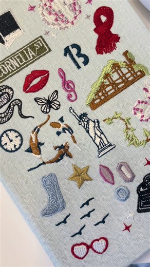 do you spot your favorite ERA? 👀👀👀 let us know which one is your FAV below! Our embroidered ERAS notebooks are almost gone for GOOD - grab one while they are still here! #taylorswift #swifties #stationary #notebook #schoolsupplies