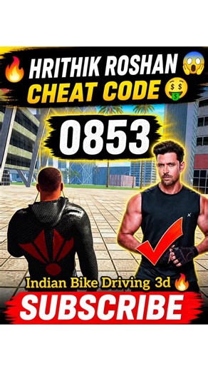 😱 HRITIK ROSHAN- in Indian Bike Driving 3d | Real Code 🤑 #indiabike3d