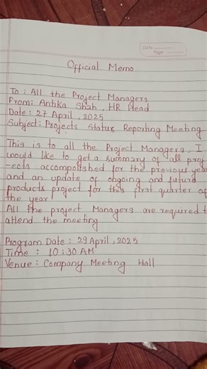 Memo Writing | Memo Writing format | BBS 2nd year | Business Communication