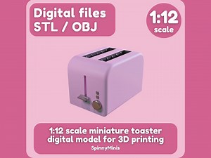 Digital Files - 1:12 Miniature Toaster - Model for 3D Printing (STL / OBJ Files) - Etsy