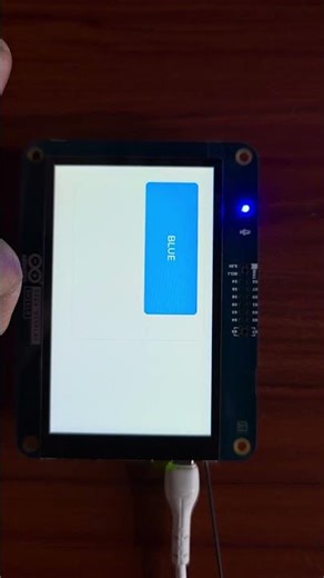 Arduino GIGA wifi touch screen demo with on board RGB led #arduino #arduinoproject#giga display