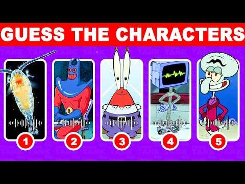 Guess SpongeBob Characters by Their Voices and clue