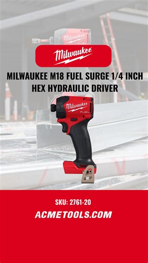 The Milwaukee M18 FUEL SURGE 1/4" Hex Hydraulic Driver (2761-20) is now available for pre-order at https://brnw.ch/21wVfDq. Get it for $199.00. This tool is designed to increase productivity and reduce user fatigue with: - 50% quieter operation and 3X less vibration than a standard impact driver. - Up to 3X faster driving speeds with its POWERSTATE™ Brushless Motor. - A more compact and lighter design for better access. LINK: https://brnw.ch/21wVfDr #milwaukeetool #m18fuel #surge #hydraulicdrive