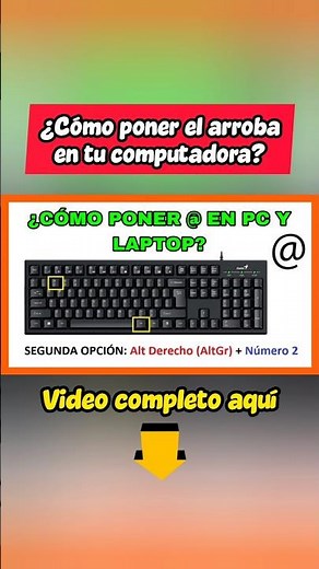 Cómo escribir arroba @ en PC o Laptop #shorts #tutorial