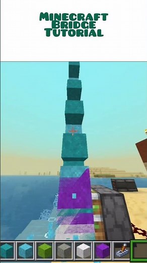 Minecraft easy bridge tutorial||Minecraft tips and tricks