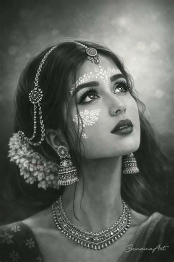 self portrait #3d #potrait #viral #artist #artwork #sunainaartist #pencilportrsit #templeart