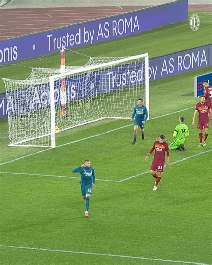 Clinical turn. Perfect finish 🎯 Rebić writes the winning line in Rome ✍️ | AC Milan