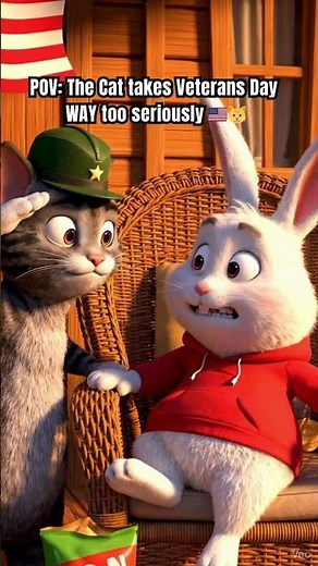 Funny Cat Takes Veterans Day TOO Seriously! 🇺🇸😂🐱