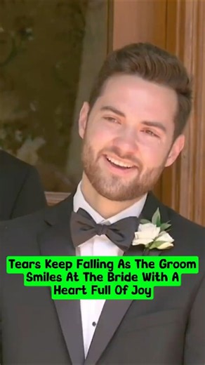 Tears Keep Falling As The Groom Smiles At The Bride With A Heart Full Of Joy. #wedding #bride #love