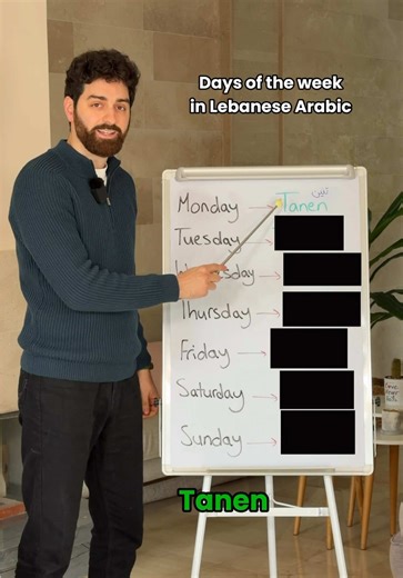 Days of the week in Lebanese Arabic! 🇱🇧 ⚠️ When used in conversation, we usually add