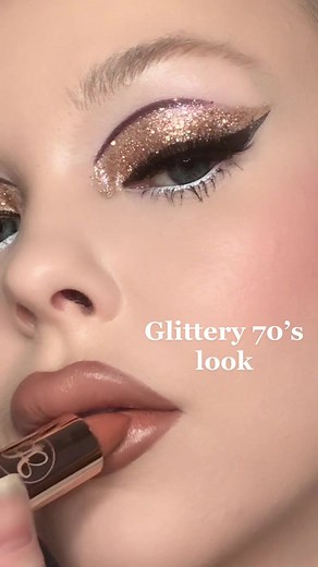 Glittery 70s Inspired Makeup Look | Disco Glam Tutorial