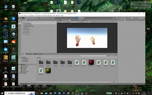 Mediapipe Unity RGB摄像头的手部追踪demo