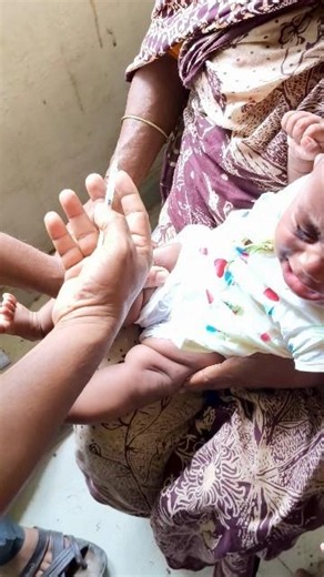 Cute baby getting an injection 💉 #baby #injection #vaccine #healthybaby #shorts