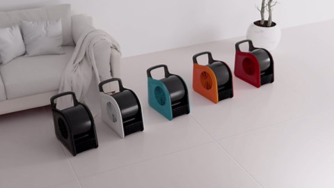 Air Mover Blower Fan - High Velocity Utility Fan for Drying, Cooling, Ventilating and Exhausting, Pivoting Floor Fans with 3 Speeds for Home Use and Job Site, 2 Outlets, 355CFM, Black