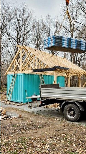 Tiny Cabin Build ASMR: Deck + Windows + Door Install (Old Truck Delivery, No Talking)