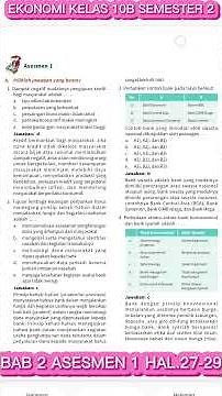 EKONOMI KELAS 10B SEMESTER 2 BAB 2 ASESMEN 1 HAL. 27-29 PR INTAN PARIWARA