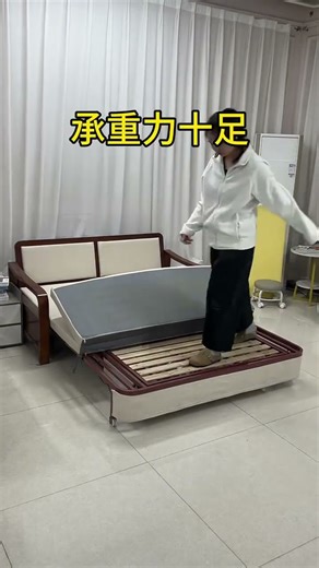 Sofa bed instantly transforms into a sofa #sofabed #smallapartment