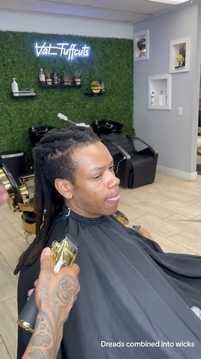 Dreads Combined into Wicks - Hair Transformation and Styling