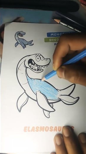 Tutorial Mewarnai Dinosaurus Elasmosaurus,,#vidioshort #drawing #gambarcerita #art #viralvideo #fyp