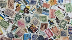 Old Stamps as Background