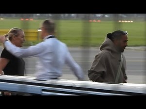 F1 DRIVER LEWIS HAMILTON & GIRLFRIEND (?) IN HIS PRIVATE JET