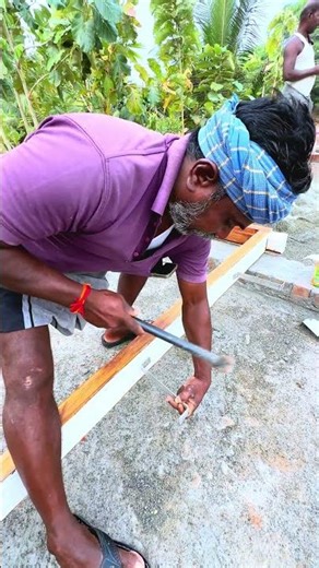 Construction of Teak Wood Door Frame installation #shorts