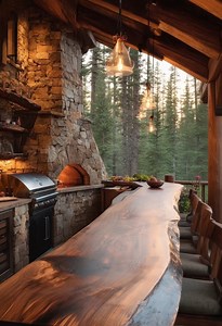 There’s something cozy and magical about rustic outdoor kitchens… Warm wood, stone textures, fresh air, forest ambience — these spaces make cooking feel like an experience, not a task. Would you love an outdoor kitchen like this at your home? 🍃🔥 Comment YES or NO 👇 #rusticdesign #foresthome #outdoorkitchen #slowhome #luxuryliving | VQNU