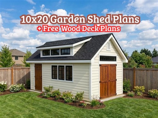10x20 Shed Plans With Loft PDF - Traditional Storage Shed Building Plans With Materials List - Etsy Canada