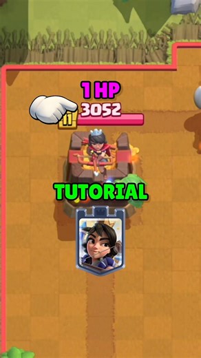1 HP Princess Tower Tutorial 🤯✅ Clash Royale #shorts #clashroyale #clashroyaleshorts