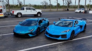 Corvette Z06 vs Lamborghini Huracan Drag Race