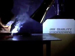 Demonstration of local exhaust ventilation LEV for welding fume extraction