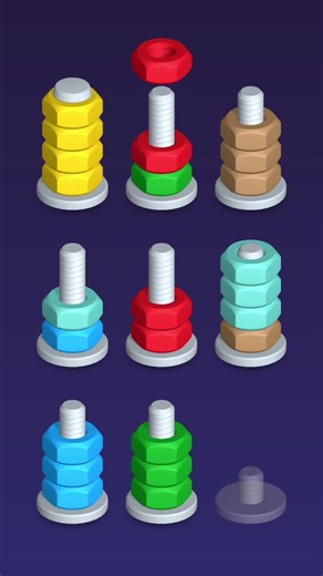 Dobule Digits! | Nut Sorting (Level 10) #oddlysatisfying #games #asmr